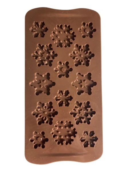 SİLİKON ÇİKOLATA KALIBI KAR TANELERİ 21*11 CM - 2