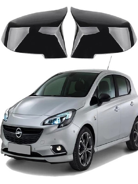 Opel Corsa E 2014- Araca Özel Batman Yarasa Ayna Kapağı Pianoblack ürün görseli 1