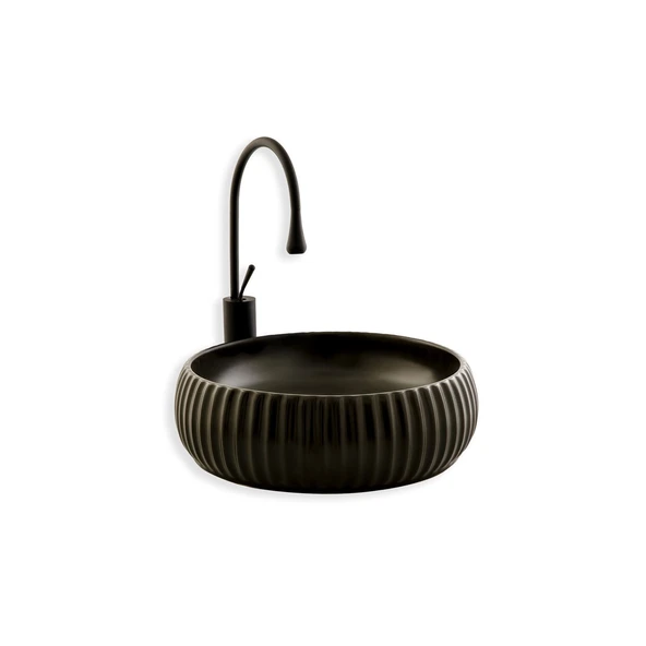 LENA TEZGAHÜSTÜ LAVABO (SİYAH) E-4161S