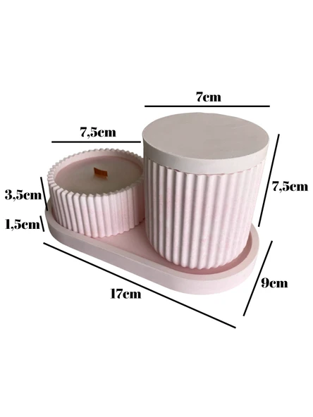 Desenli Desing 3'lü Set Kokulu Mumluk Dekoratif Mum Seti(AÇIK PEMBE)(KOKULU)(4 PARÇA) Pembe SANDAL - 5