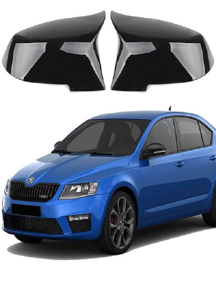 Skoda OCtavia 13-20 Araca Özel Batman Yarasa Ayna Kapağı Pianoblack