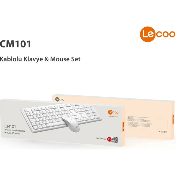 Lecoo Cm101 Beyaz Kablolu Klavye & Mouse Set - 8