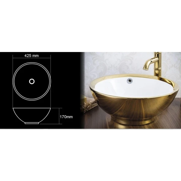 LENA TEZGAHÜSTÜ LAVABO E-8118 - Resim 2