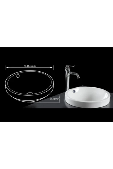 LENA TEZGAHÜSTÜ LAVABO E-3051 - 2
