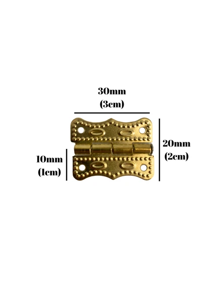 Papatya Tavla Menteşesi Mobilya Kutu Menteşesi(ALTIN)(En:3cm Boy:2cm) Altın ALTIN - 6 ADET - 4
