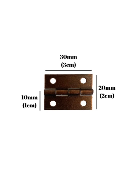 Bronz Tavla Menteşesi Mobilya Kutu Menteşesi(BRONZ)(En:3cm Boy:2cm) Bronz BRONZ - 8 ADET - 4