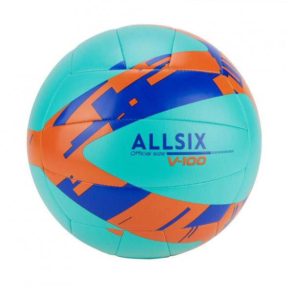 Allsix V100 Yeşil-Mavi Voleybol Topu Öğretici 260-280 Gr YENİ SERİ