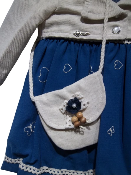 BOLEROLU ÇANTALI KIZ ELBİSE - 2