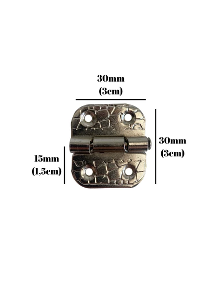 Tavla Menteşesi Stoplu Mobilya Kutu Menteşesi(GÜMÜŞ)(En:3cm Boy:3cm) Gümüş GÜMÜŞ - 10 ADET - 5