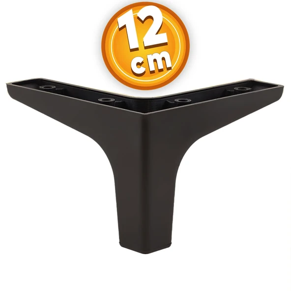 Mobilya Tv Ünitesi Koltuk Kanepe Destek Ayağı 12 Cm Siyah Baza Ayakları M8 Destek 6'lı Set - Resim 7