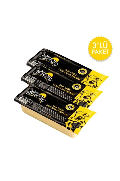 Gündoğdu Taze Kaşar Peynir 700gr 3lü
