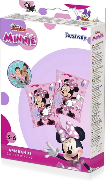 Minnie Çocuk Şişme Kolluk Minnie Mouse Deniz Plaj Yüzme Kolluğu Oyuncak - 4