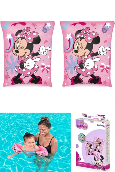 Minnie Çocuk Şişme Kolluk Minnie Mouse Deniz Plaj Yüzme Kolluğu Oyuncak