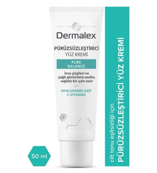 Dermalex Pure Balance Pürüzsüzleştirici ve Aydınlatıcı Etkili Yüz Kremi 50ml