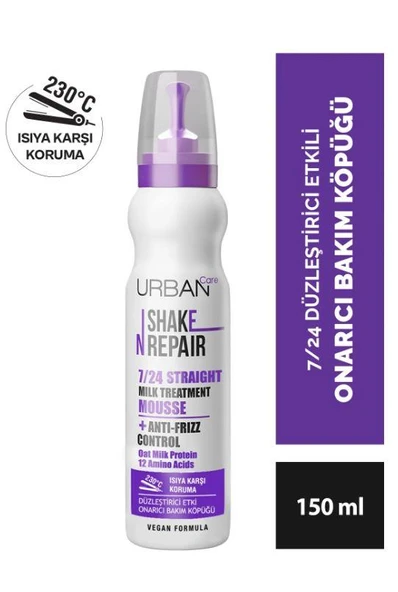 Urban Care Shake N Repair 7/24 Düzleştirici Etkili Saç Bakım Köpüğü 150 ml-vegan