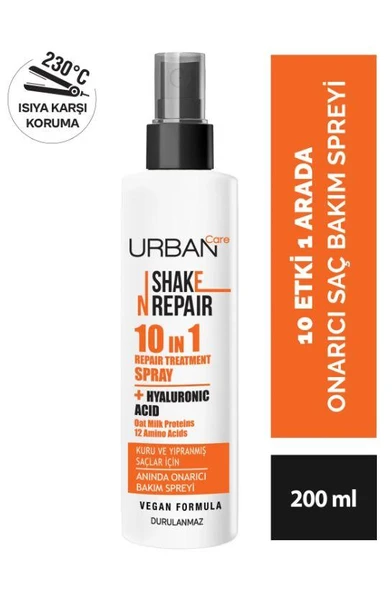 Urban Care Shake N Repair 10-in-1 Onarıcı Etkili Durulanmayan Saç Bakım Spreyi 200 ml-vegan