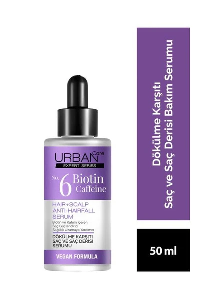 Urban Care Expert No.6 Biotin Caffeine Dökülme Karşıtı Saç Bakım Serumu-50 ml-vegan