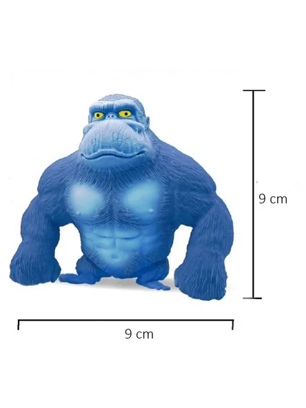 Squishy Goril Stres Önleyici Gorilla 9 cm Sukuşi Maymun - Mavi - 1