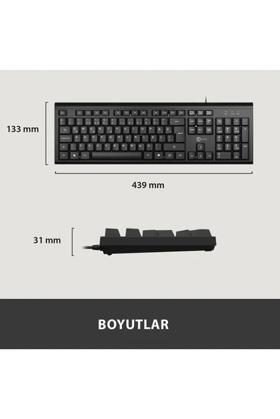 Lecoo Kb101 Siyah Kablolu Klavye - 5