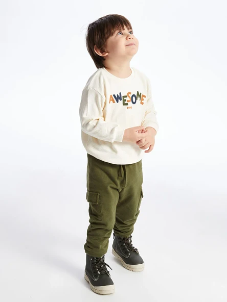 LC Waikiki Lcw Baby Bisiklet Yaka Uzun Kollu Baskılı Erkek Bebek Sweatshirt - 2