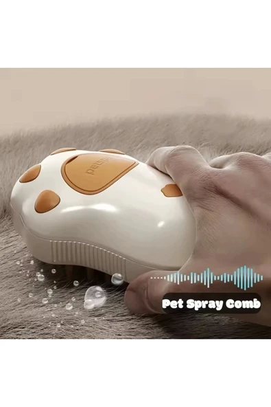 Tilbe Home Buharlı Pati Desen Şarjlı Kedi & Köpek Yıkama Silikon Fırçası Evcil Hayvan Bakım Tüy Alma Tarağı - 4