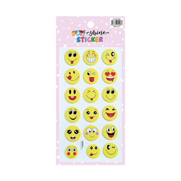 Puti Shine Sticker - Gülen Yüz Emojiler(10083)