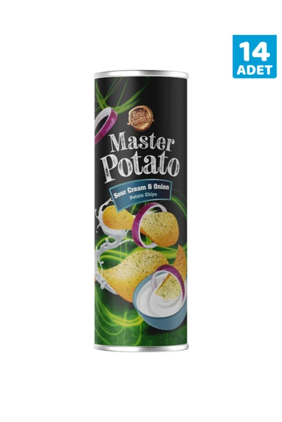 Master Potato Soğanlı & Ekşi Kremalı Cips 160g 14 Adet