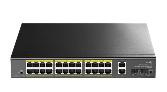 Cudy GS1026PS2 2 Port Gigabit 24 Port Gigabit Poe 10/100mbps 300w Metal Kasa Switch