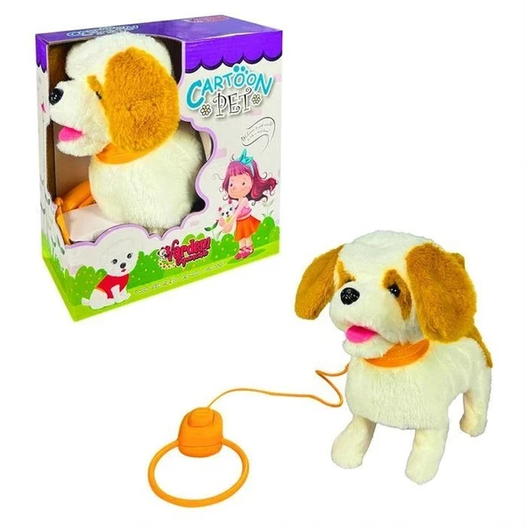 Peluş Tasmalı Yürüyen Köpek