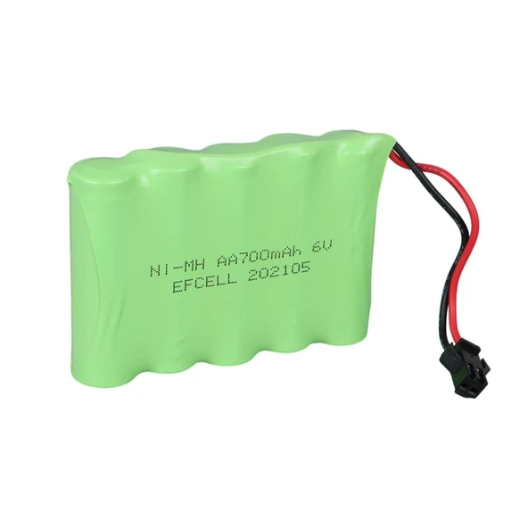 Ayt Efcell EF-60700S 6 Volt 700 mAh Ni-Mh Şarj Edilebilir AA 5'li Grup Oyuncak Pili Şarjlı Pil 70x50x14 Mm - 4