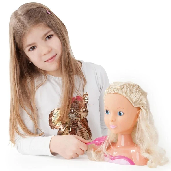 Mega Oyuncak Prenses Bebek Saç Tasarım Büstü 19 Cm ULB90019 - 8