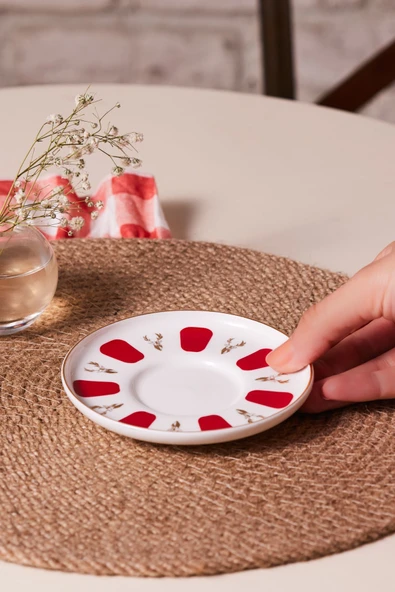 Bergamot Porselen Tekli Çay Tabağı 12 Cm V2 - Resim 2