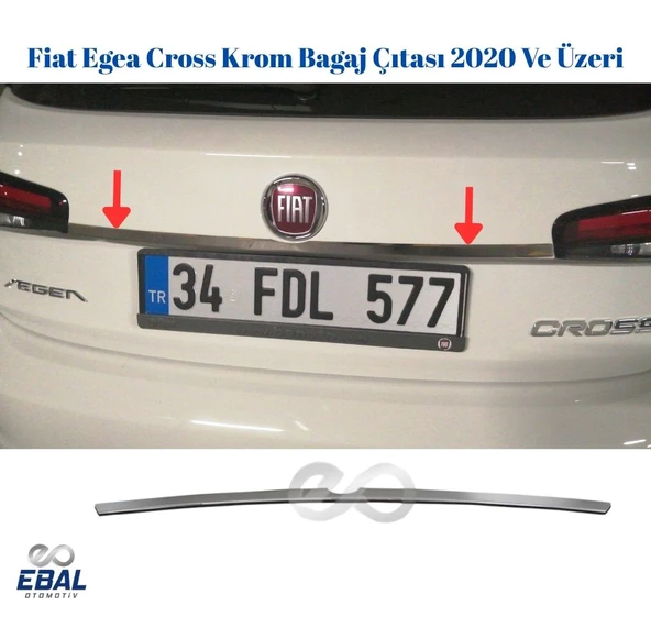 Fiat Egea Cross Krom Bagaj Çıtası 2020 Ve Üzeri Paslanmaz Çelik ürün görseli