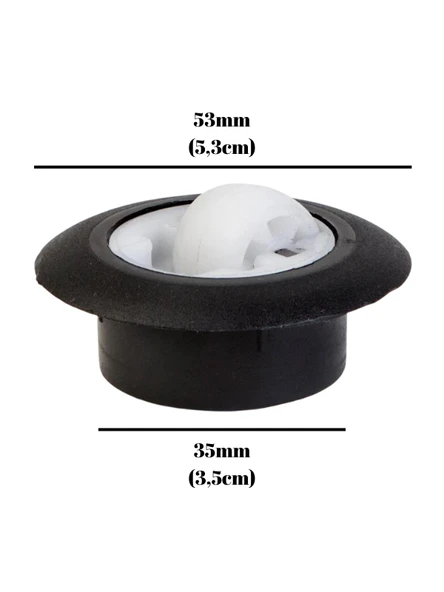 Gömme Gezegen Sehpa Tekeri Gizli Yuvarlak Masa Tekeri(SİYAH)(İç Delik ÇAPI:35mm Dış ÇAPI:53mm) Siyah SİYAH - 1 ADET - 2
