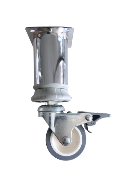 Metal Krom 15cm Tekerli Ayak Mobilya Masa ve Dolap Tekerli Ayağı(FRENLİ)(KROM)(15CM)(Ayak Çapı:42mm) Krom 15cm 15cm - FRENLİ - 1 ADET