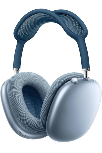 Airpods Max Fileli Kulak Üstü Bluetooth Kulaklık Ve Kılıf Pop-Up Aktif Gürültü Engelleme-Şeffaf Modu iPhone Uyumlu (Lacivert)