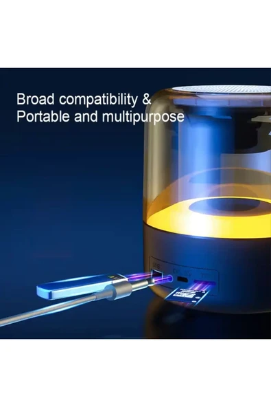 Z5 Mini Taşınabilir Kablosuz Bluetooth Hoparlör Rgb Led Işıklı Şarj Edilebilir Speaker Ses Sistemi - 6