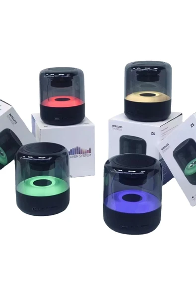 Z5 Mini Taşınabilir Kablosuz Bluetooth Hoparlör Rgb Led Işıklı Şarj Edilebilir Speaker Ses Sistemi - 5