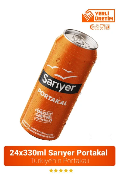 Sarıyer Portakal Aromalı Gazoz 330ml x 24 Adet - 2