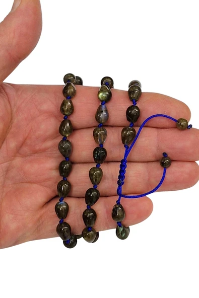 Damla Kesim Labradorit Bileklik Makrome Ayarlı 651-2 - 3