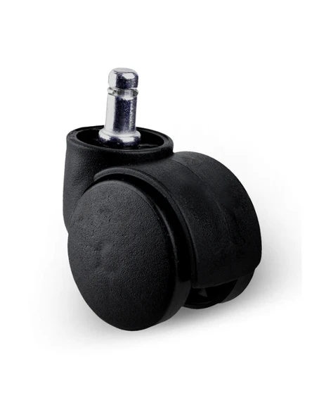 Pimli 11 mm Sandalye Tekeri Geçme Koltuk Tekeri 50 mm(SİYAH) Siyah SİYAH - 4 ADET