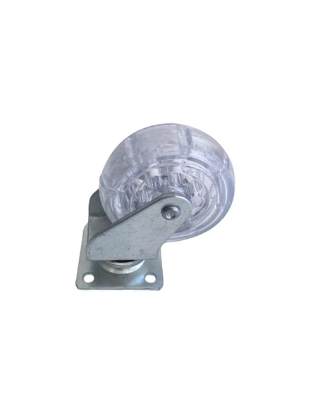 Düz Tabla Şeffaf Masa Tekeri Sehpa Tekeri(7cm)(METAL ŞEFFAF)(50x20mm) Şeffaf ŞEFFAF - 2 ADET - 2
