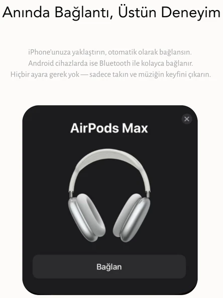 Airpods Max Fileli Kulak Üstü Bluetooth Kulaklık Ve Kılıf Pop-Up Aktif Gürültü Engelleme-Şeffaf Modu iPhone Uyumlu (Lacivert) - 3