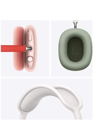 Airpods Max Fileli Kulak Üstü Bluetooth Kulaklık Ve Kılıf Pop-Up Aktif Gürültü Engelleme-Şeffaf Modu iPhone Uyumlu ( KIRMIZI ) - 7