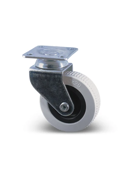 Düz Tabla Frensiz Lüks Masa Tekeri Sehpa Tekeri(FRENSİZ)(KROM - GRİ)(7cm)(TEKER ÖLÇÜ:50x20mm) Gri GRİ - 1 ADET