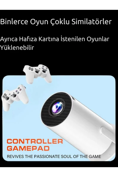 X30 Max Taşınabilir Oyunlu 4K Google TV Ev Sinema Projeksiyonu Android 11 Wifi Projektör Ve GamePad - 2