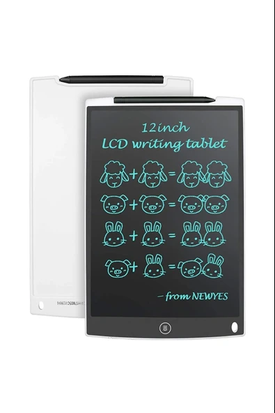 12 Inc Writing Lcd Grafik Dijital Kalemli Çizim Tableti Yazı Tahta Not Yazma Eğitim Tableti