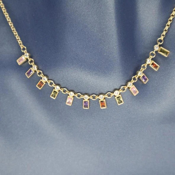 Işıltılı Melodi Kadın Genç Kolye - Resim 4