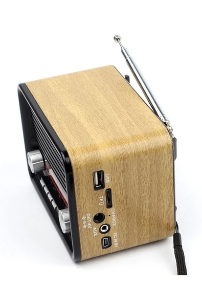 Nostalji Radyo Nns Ns-1537bt Şarjlı Fm Radyo Bluetooth Usb Aux Tf
