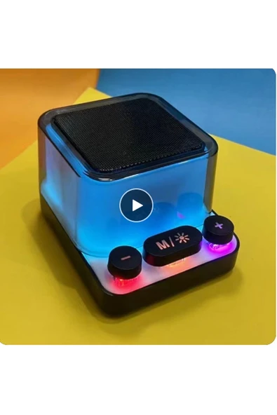 Rgb Işıklı Z6 Mini Ses Bombası Radyolu Usb Sd Girişli Yeni Şeffaf Klavye Tuşlu Hoparlör